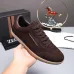 Zegna Men’s Suede Casual Sneakers, Signature Tone‑on‑Tone Stitching #A67758