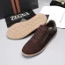 Zegna Men’s Suede Casual Sneakers, Signature Tone‑on‑Tone Stitching #A67758
