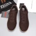 Zegna Men’s Suede Casual Sneakers, Signature Tone‑on‑Tone Stitching #A67758