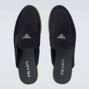 Prada Men  Slippers Suede mules Black color #A67904