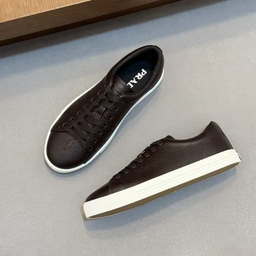 Prada Men's Nappa Leather Casual Sneakers, Western Decorative Stitching, Sheepskin Lining, Soft Rubber Outsole, Multiple Colors Available #A67703