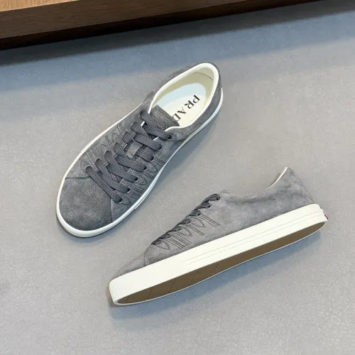 Prada Men's Nappa Leather Casual Sneakers, Western Decorative Stitching, Sheepskin Lining, Soft Rubber Outsole, Multiple Colors Available #A67709
