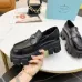 Prada Unisex Shoes Casual height increasing leather shoes #B39445