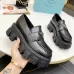 Prada Unisex Shoes Casual height increasing leather shoes #B39445