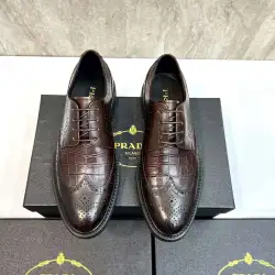 Replica Prada Shoes for Men's Fashionable Formal Leather Shoes #999934518