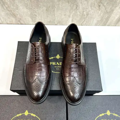 Replica Prada Shoes for Men's Fashionable Formal Leather Shoes #999934518