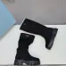 Prada Women’s Black Suede Knee Boots with Shearling Lining & Chunky Sole #A69875