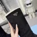 Prada Women’s Black Suede Knee Boots with Shearling Lining & Chunky Sole #A69875