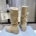 Prada Women’s Suede Knee Boots with Shearling Lining & Chunky Sole #A69877