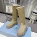Prada Women’s Suede Knee Boots with Shearling Lining & Chunky Sole #A69877