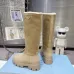 Prada Women’s Suede Knee Boots with Shearling Lining & Chunky Sole #A69877