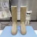 Prada Women’s Suede Knee Boots with Shearling Lining & Chunky Sole #A69877
