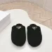 Prada Women’s Black Sheepskin Slippers – Fuzzy Mules with Gold Logo Tab, Soft Indoor Footwear #A69832