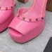 2023SS Valentino Shoes The latest metal rivets wedge high platform sandals #999934067