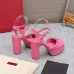 2023SS Valentino Shoes The latest metal rivets wedge high platform sandals #999934067
