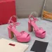 2023SS Valentino Shoes The latest metal rivets wedge high platform sandals #999934067