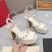 2023SS Valentino Shoes The latest metal rivets wedge high platform sandals #999934067