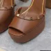2023SS Valentino Shoes The latest metal rivets wedge high platform sandals #999934067