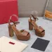 2023SS Valentino Shoes The latest metal rivets wedge high platform sandals #999934067