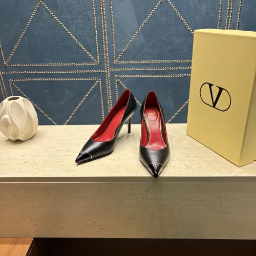Valentino V‑Logo Pointed‑Toe Patent Leather Pumps 8cm Heel #A68635
