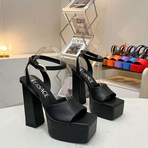 Versace shoes for Women's Sandals Medusa Aevitas Satin Platform RTW #B48852