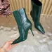 YSL Cassandre Side‑Zip Square‑Toe Ankle Boots 10.5cm Heel #A68624