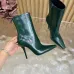 YSL Cassandre Side‑Zip Square‑Toe Ankle Boots 10.5cm Heel #A68624
