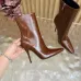 YSL Cassandre Side‑Zip Square‑Toe Ankle Boots 10.5cm Heel #A68625