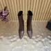 YSL Cassandre Side‑Zip Square‑Toe Ankle Boots 10.5cm Heel #A68627