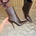 YSL Cassandre Side‑Zip Square‑Toe Ankle Boots 10.5cm Heel #A68627