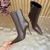 YSL Cassandre Side‑Zip Square‑Toe Ankle Boots 10.5cm Heel #A68627