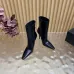 YSL Cassandre Side‑Zip Square‑Toe Ankle Boots 10.5cm Heel #A68628