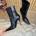 YSL Cassandre Side‑Zip Square‑Toe Ankle Boots 10.5cm Heel #A68628
