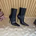 YSL Cassandre Side‑Zip Square‑Toe Ankle Boots 10.5cm Heel #A68628