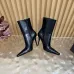 YSL Cassandre Side‑Zip Square‑Toe Ankle Boots 10.5cm Heel #A68628