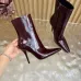 YSL Cassandre Side‑Zip Square‑Toe Ankle Boots 10.5cm Heel #A68629