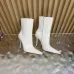 YSL Cassandre Side‑Zip Square‑Toe Ankle Boots 10.5cm Heel #A68630