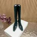 YSL Cassandre Side‑Zip Square‑Toe Knee‑High Boots 7cm Heel #A68613