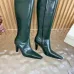 YSL Cassandre Side‑Zip Square‑Toe Knee‑High Boots 7cm Heel #A68613