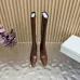 YSL Cassandre Side‑Zip Square‑Toe Knee‑High Boots 7cm Heel #A68615