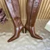 YSL Cassandre Side‑Zip Square‑Toe Knee‑High Boots 7cm Heel #A68615