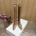 YSL Cassandre Side‑Zip Square‑Toe Knee‑High Boots 7cm Heel #A68616