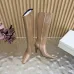 YSL Cassandre Side‑Zip Square‑Toe Knee‑High Boots 7cm Heel #A68616