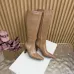 YSL Cassandre Side‑Zip Square‑Toe Knee‑High Boots 7cm Heel #A68616