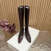 YSL Cassandre Side‑Zip Square‑Toe Knee‑High Boots 7cm Heel #A68617