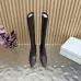 YSL Cassandre Side‑Zip Square‑Toe Knee‑High Boots 7cm Heel #A68617