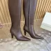 YSL Cassandre Side‑Zip Square‑Toe Knee‑High Boots 7cm Heel #A68617