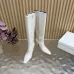 YSL Cassandre Side‑Zip Square‑Toe Knee‑High Boots 7cm Heel #A68618