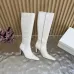 YSL Cassandre Side‑Zip Square‑Toe Knee‑High Boots 7cm Heel #A68618