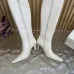 YSL Cassandre Side‑Zip Square‑Toe Knee‑High Boots 7cm Heel #A68618